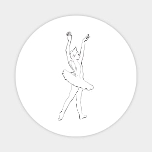 Ballerina in Tutu - Swan lake ballet dancer Magnet